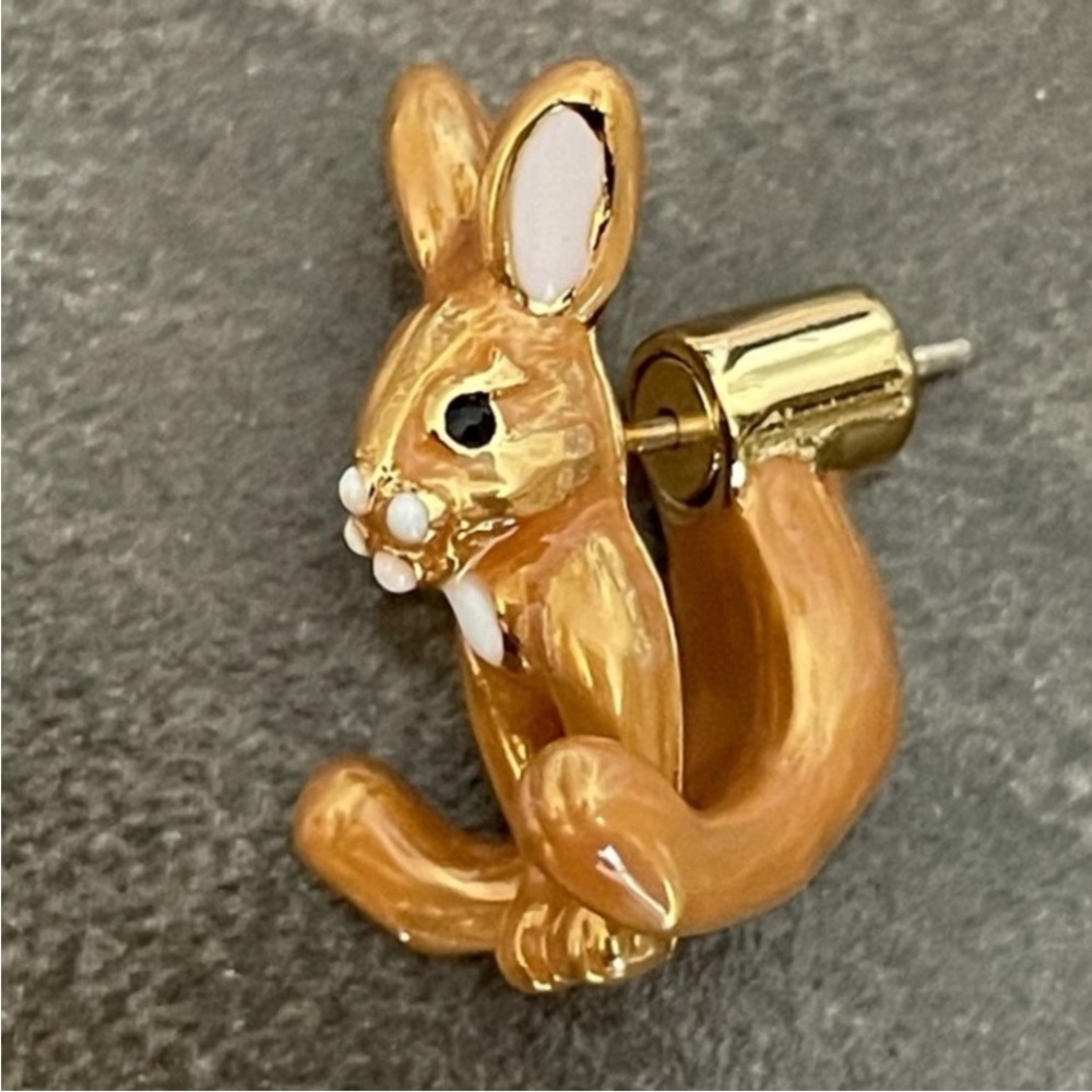 KATE SPADE NEW YORK ♠️
SMALL BUNNY FRONT-BACK
JACKET STUD EARRINGS 🐰 - Picture 6 of 8